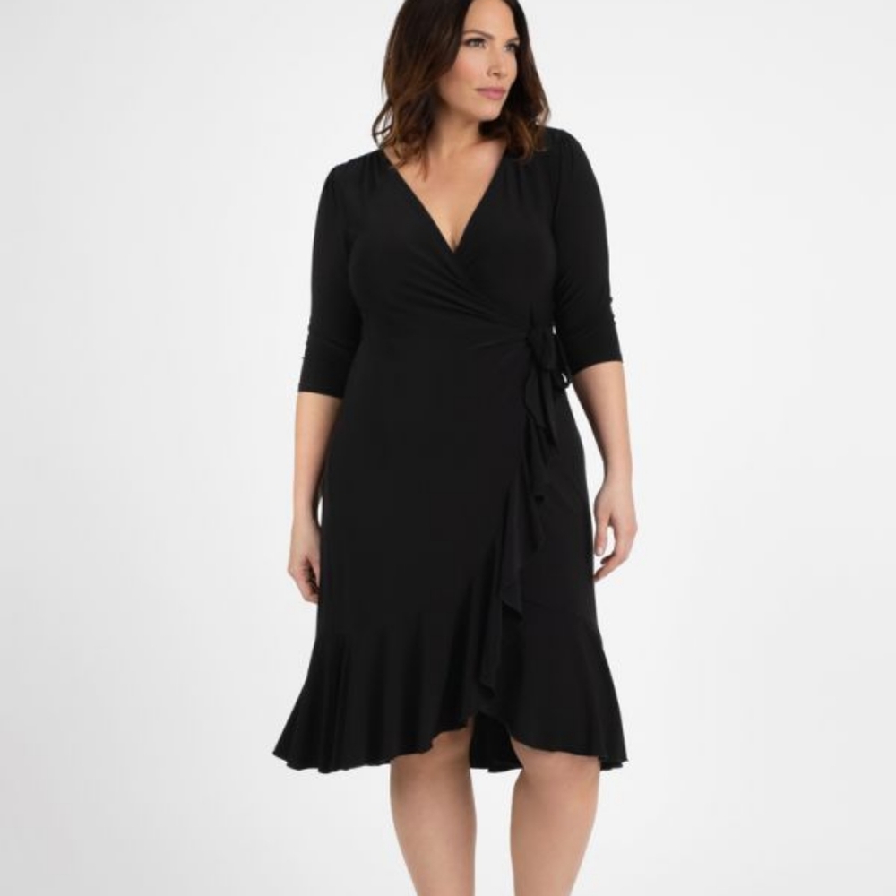 Kiyonna Whimsy Wrap Dress Size 3 Like New